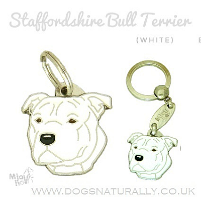 Staffordshire Bull Terrier ID Tag (White)